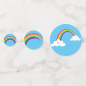 Moderne regenboog confetti (Achterkanten)