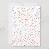 Moderne Regenboog Confetti Bruiloft Kaart (Achterkant)