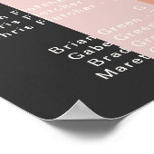 Moderne regenboog | Donkere alfabetische zitplaats Poster (Hoek)