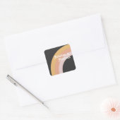 Moderne regenboog | Donkere uithangzegels Vierkante Sticker (Envelop)