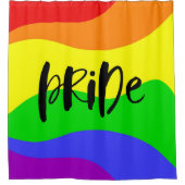 Moderne regenboog douchegordijn (Voorkant)