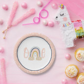 Moderne regenboog eerste geboorte Bord - meisje (Feest)