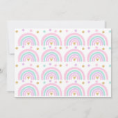 Moderne regenboog eerste verjaardag kaart (Achterkant)