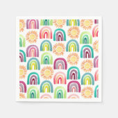 Moderne regenboog en zondst 1ste verjaardag Waterv Servet (Voorkant)