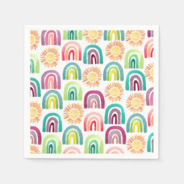 Moderne regenboog en zondst 1ste verjaardag Waterv Servet