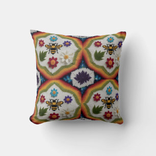 Moderne regenboog Fair Isle breipatroon Worp Kusse Kussen