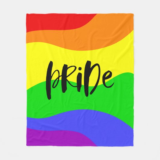 Moderne regenboog fleece deken (Voorkant)