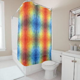 Moderne Regenboog Geometrische Vorm Douchegordijn