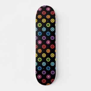 Moderne Regenboog Glitter Stip Schitterend Patroon Persoonlijk Skateboard