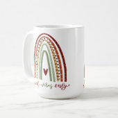 Moderne Regenboog Goede Vibes Alleen Inspirivity Koffiemok (Voorkant links)