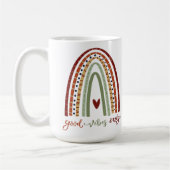 Moderne Regenboog Goede Vibes Alleen Inspirivity Koffiemok (Links)