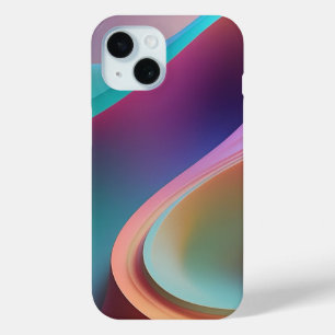 Moderne Regenboog Golf Abstracte Kunst iPhone 15 Case