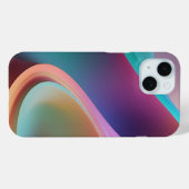 Moderne Regenboog Golf Abstracte Kunst Case-Mate iPhone Case (Achterkant (horizontaal))