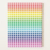 Moderne regenboog gradiënt kleuren geruite raster planner (Achterkant)