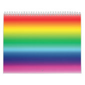 Moderne regenboog gradiënt kleuren LGBT vlag gay p Kalender (Hoes)