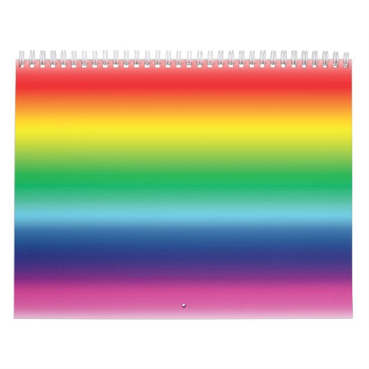 Moderne regenboog gradiënt kleuren LGBT vlag gay p Kalender (Hoes)