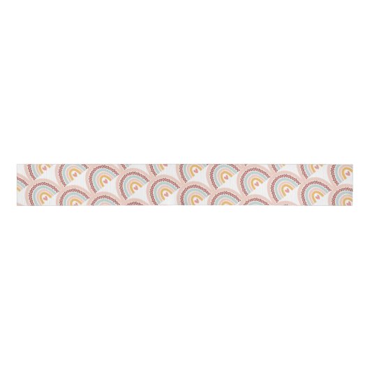 Moderne regenboog grosgrain lint (Voorkant)