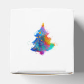 Moderne Regenboog Kerstboom Aangepaste Kleine Bedankdoosjes (Bovenkant)