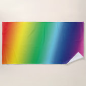 Moderne regenboog kleuren homopride vlag strandlaken (Voorkant)