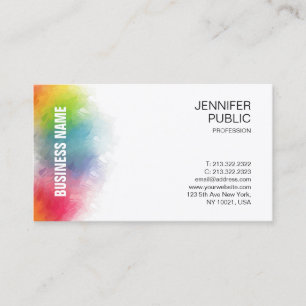 Moderne Regenboog Kleuren Professioneel Sjabloon Visitekaartje