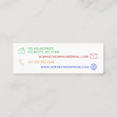 Moderne regenboog, kleurrijk, veelhoekig - Visitek Mini Visitekaartje (Achterkant)