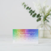 Moderne regenboog, kleurrijk, veelhoekig - Visitek Visitekaartje (Staand voorkant)