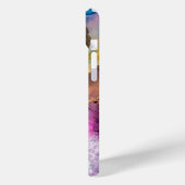 Moderne regenboog kleurrijke gemarmerde  naam Case-Mate iPhone case (Achterkant / Links)