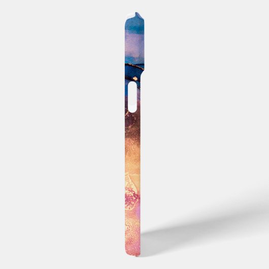 Moderne regenboog kleurrijke gemarmerde  naam Case-Mate iPhone case (Achterkant / Rechts)