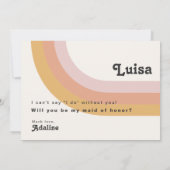 Moderne regenboog | Maid of Honor proposal Kaart (Achterkant)