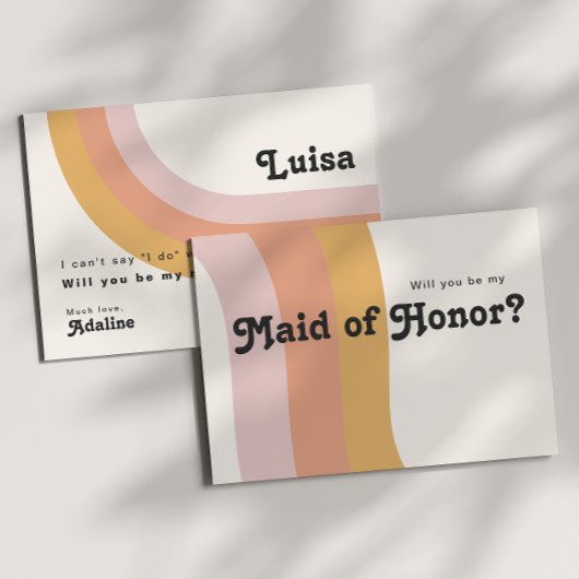 Moderne regenboog | Maid of Honor proposal Kaart