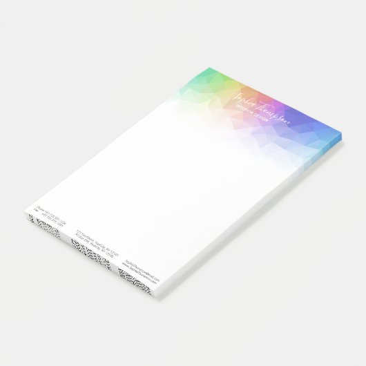 Moderne regenboog met kleurrijke regenboog - Post- Post-it® Notes (Schuin)