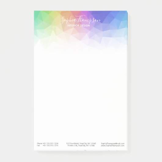 Moderne regenboog met kleurrijke regenboog - Post- Post-it® Notes (Voorkant)