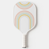 Moderne regenboog met persoonlijke naam pickleball paddle (Achterkant)