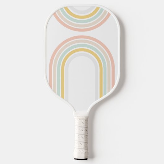 Moderne regenboog met persoonlijke naam pickleball paddle (Achterkant)