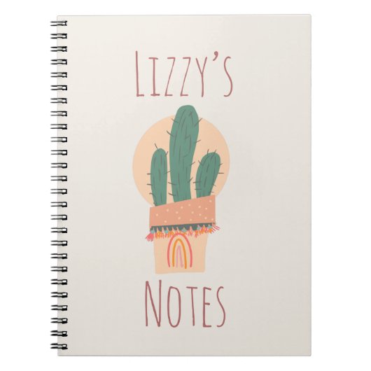 Moderne regenboog met Plant Notitieboek (Voorkant)