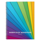 Moderne Regenboog Modeontwerp | Meerkleurig Notitieboek (Voorkant)