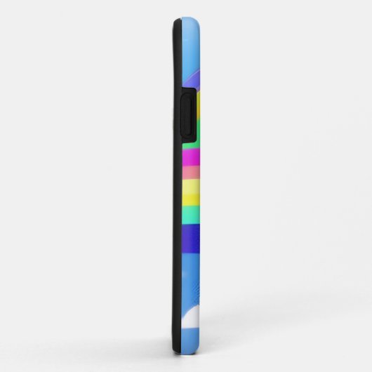 Moderne Regenboog Monogram Case-Mate iPhone Case (Achterkant/rechts)