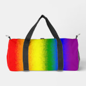 Moderne Regenboog Mozaïek Script Naam Plunjezak (Voorkant)