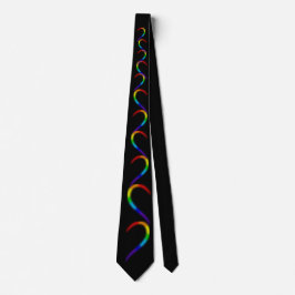 Moderne Regenboog Neon Golf Abstracte Zwarte Halse Stropdas