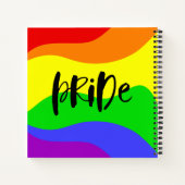 Moderne regenboog notitieboek (Achterkant)