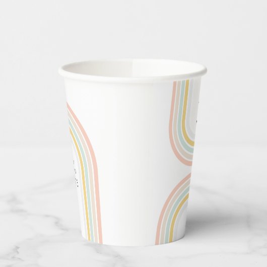 Moderne regenboog papieren bekers (Links)