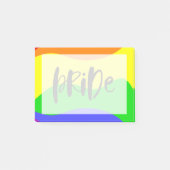 Moderne regenboog post-it® notes (Voorkant)