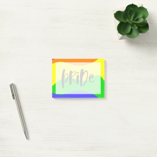 Moderne regenboog post-it® notes (Kantoor)