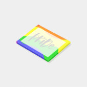Moderne regenboog post-it® notes (Schuin)