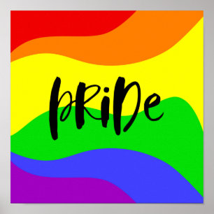 Moderne regenboog poster