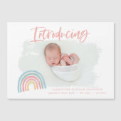 Moderne regenboog roze girly introduceert foto geb (Voorkant)