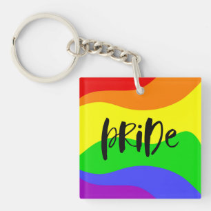 Moderne regenboog sleutelhanger