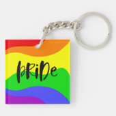 Moderne regenboog sleutelhanger (Achterkant)