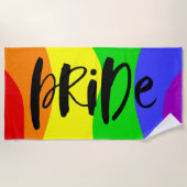 Moderne regenboog strandlaken (Voorkant)