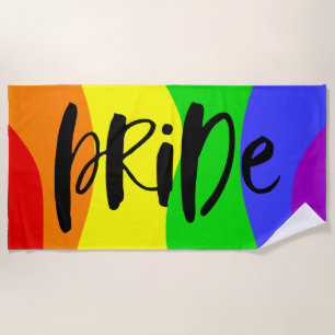 Moderne regenboog strandlaken